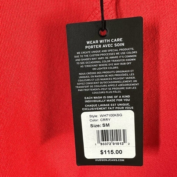 Hudson Cut Sleeve Pullover Grunge Distressed Sweatshirt Size Small - Picture 15 of 15